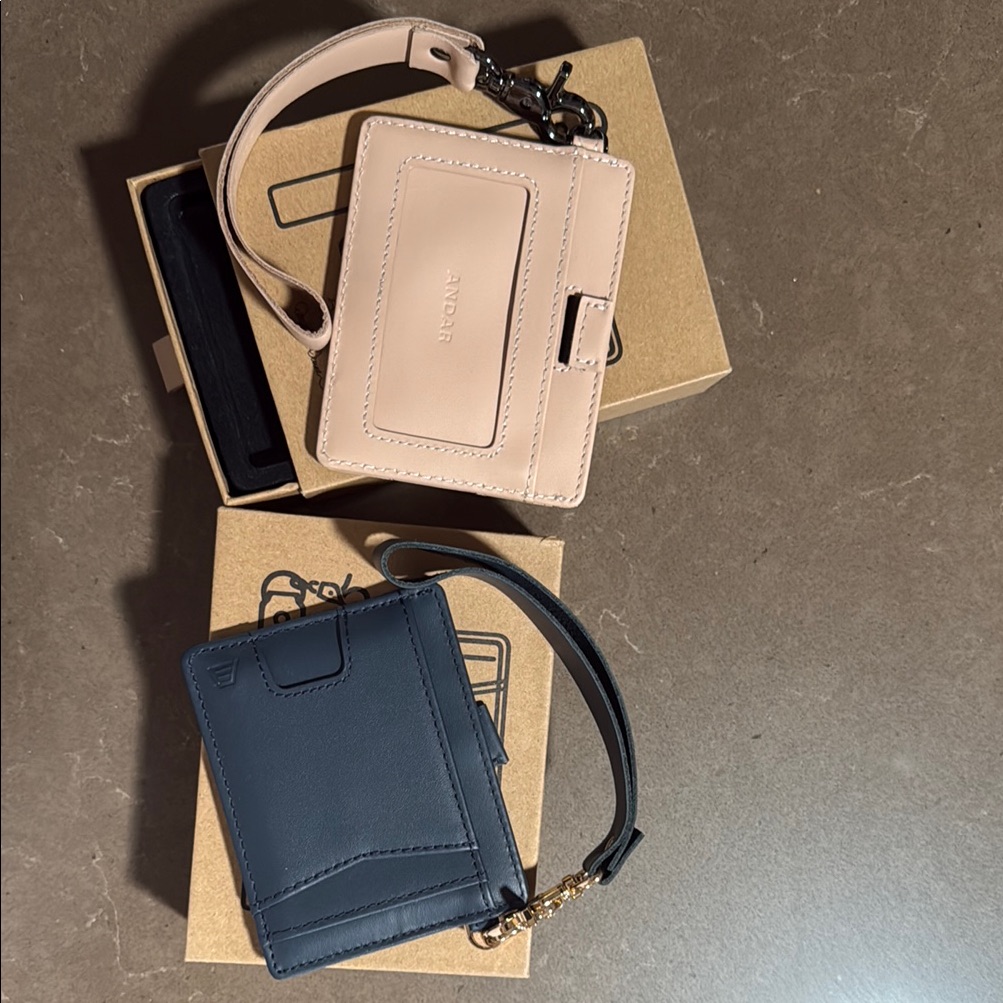 Blush & Navy Key & Card Holders
